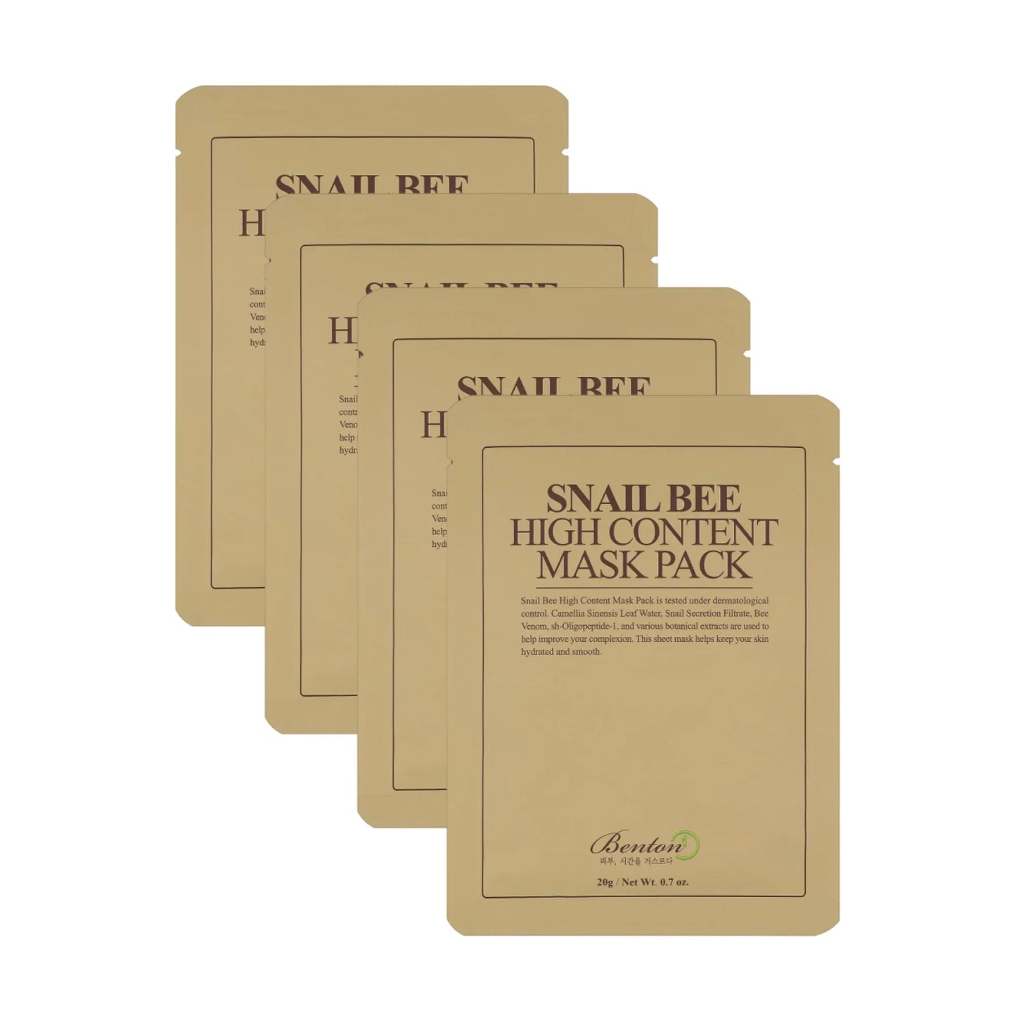 Benton-Snail-Bee-High-Content-Mask-pack4 - Holy Skin
