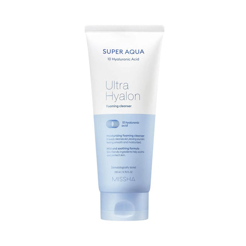 Missha - Super Aqua Ultra Hyalron Foaming Cleanser - Holy Skin