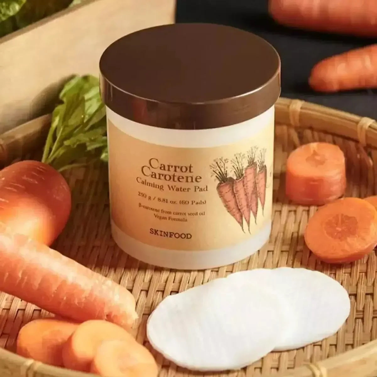 SKINFOOD-Carrot-Carotene-Calming-Water-Pad-6 - Holy Skin