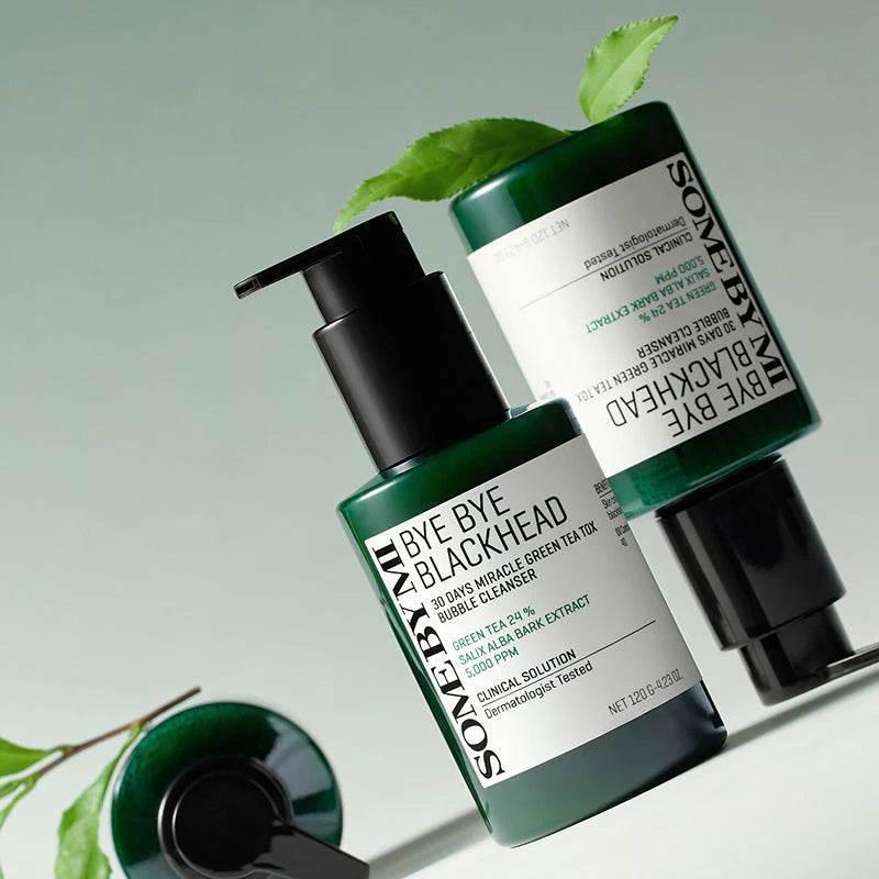 Some By Mi - Bye Bye Blackhead Miracle Green Tea Tox Bubble Cleanser - Holy Skin