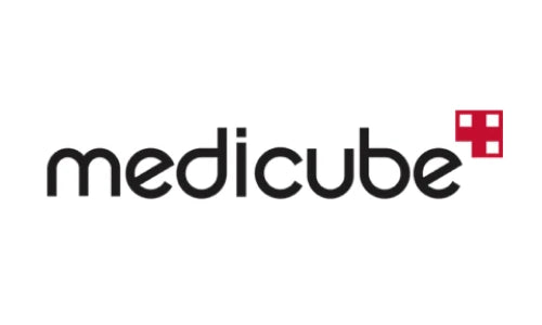 Logo de Medicube - soins dermatologiques coréens pour peaux à problèmes