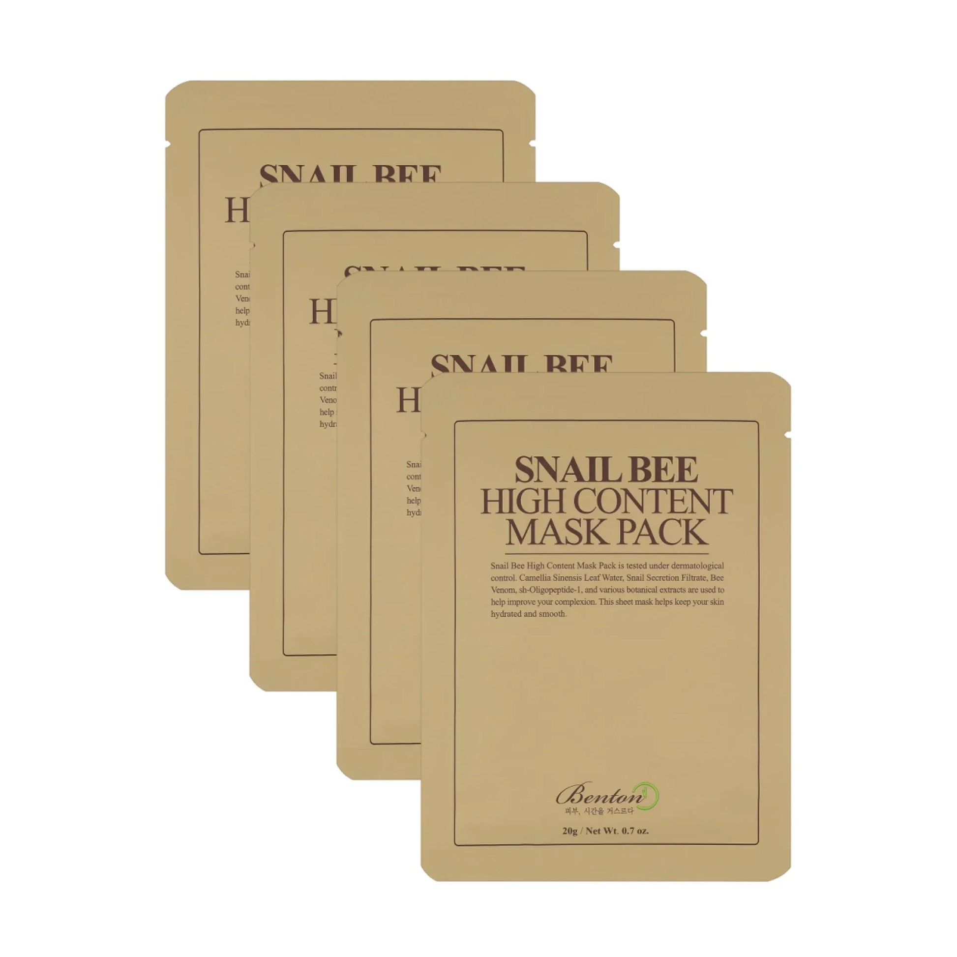 Benton-Snail-Bee-High-Content-Mask-pack4 - Holy Skin