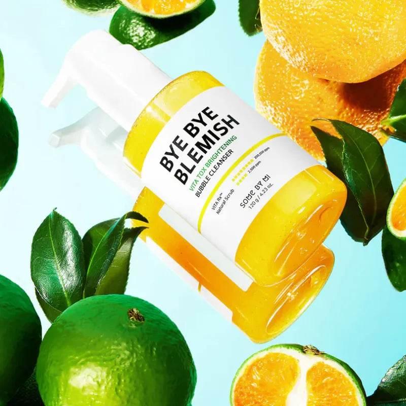 Some By Mi - Bye Bye Blemish Vita Tox Brightening Bubble Cleanser - Holy Skin
