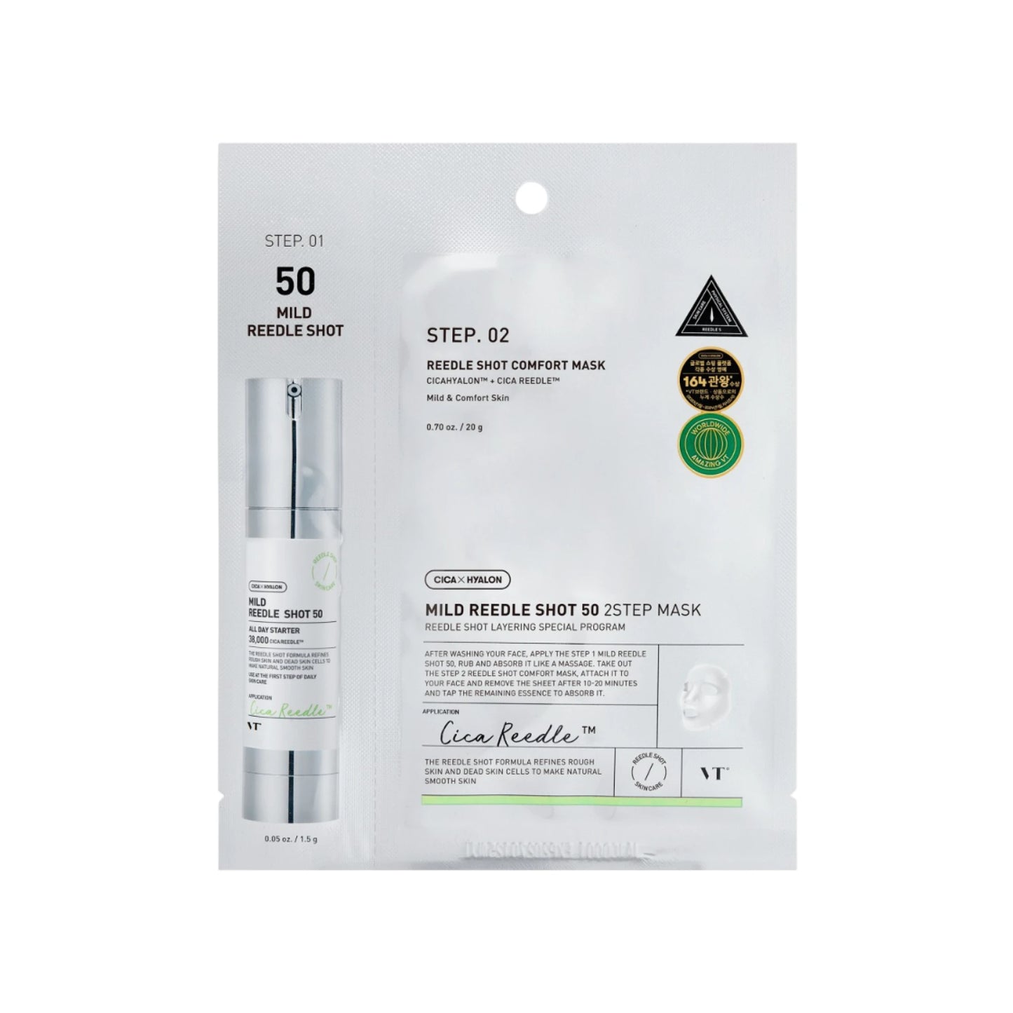 VT Cosmetics - Reedle Shot 100 2-Step Mask 
