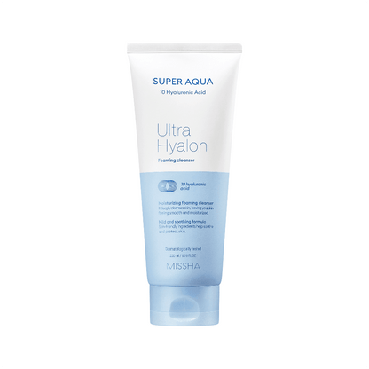 Missha - Super Aqua Ultra Hyalron Foaming Cleanser - Holy Skin