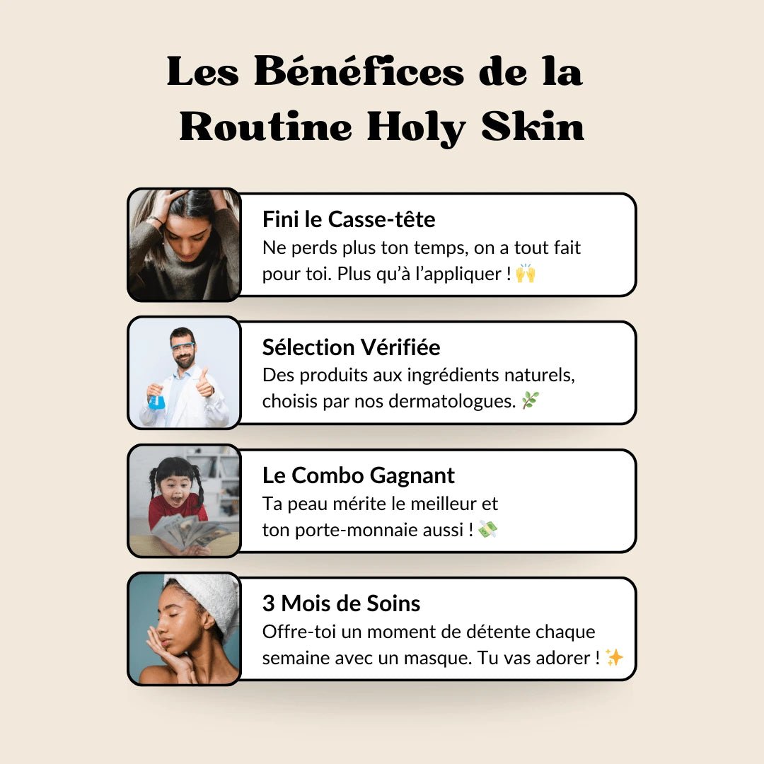 Routine Hebdo : Exfoliant + Masques - Holy Skin