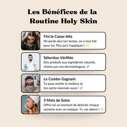 Routine Hebdo : Exfoliant + Masques - Holy Skin